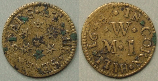 Cornhill, M W (I) AT THE SEVEN STARS 1648 farthing